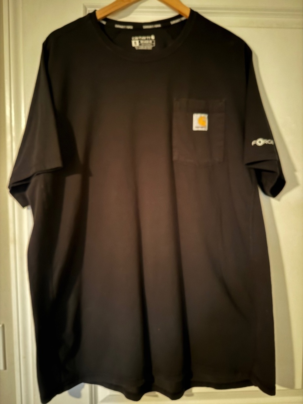 Carhartt Men's Force Relaxed Fit Pocket T-Shirt Black Size XL Tall XLT